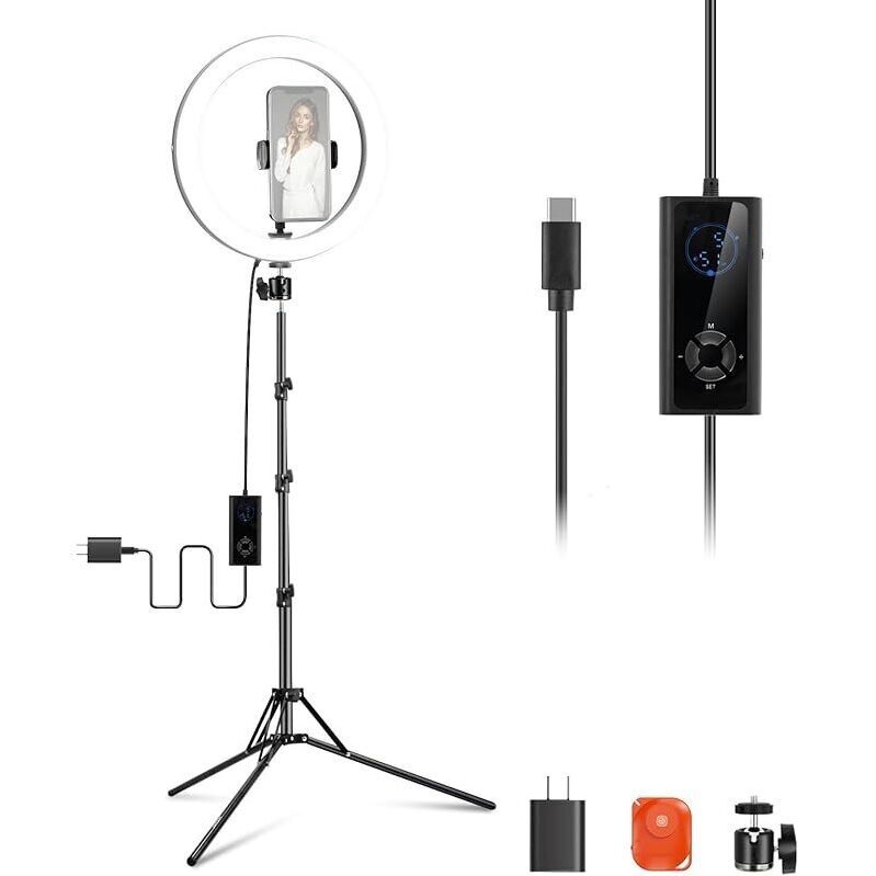 NEEWER 12-in 24W High Power LED Ring Light with Tripod Stand - Perfect for Professional Photo and Video Shoots