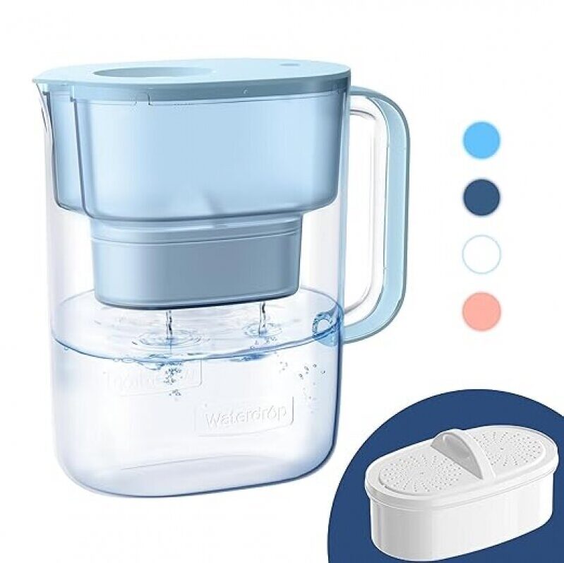 Waterdrop PT-07B Water Filter Pitcher - 10-Cup, NSF Certified, 200-Gallon Capacity