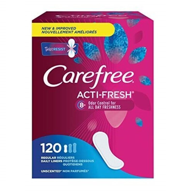 Carefree Acti-Fresh Daily Liners - Unscented, Regular Size, 120 Count