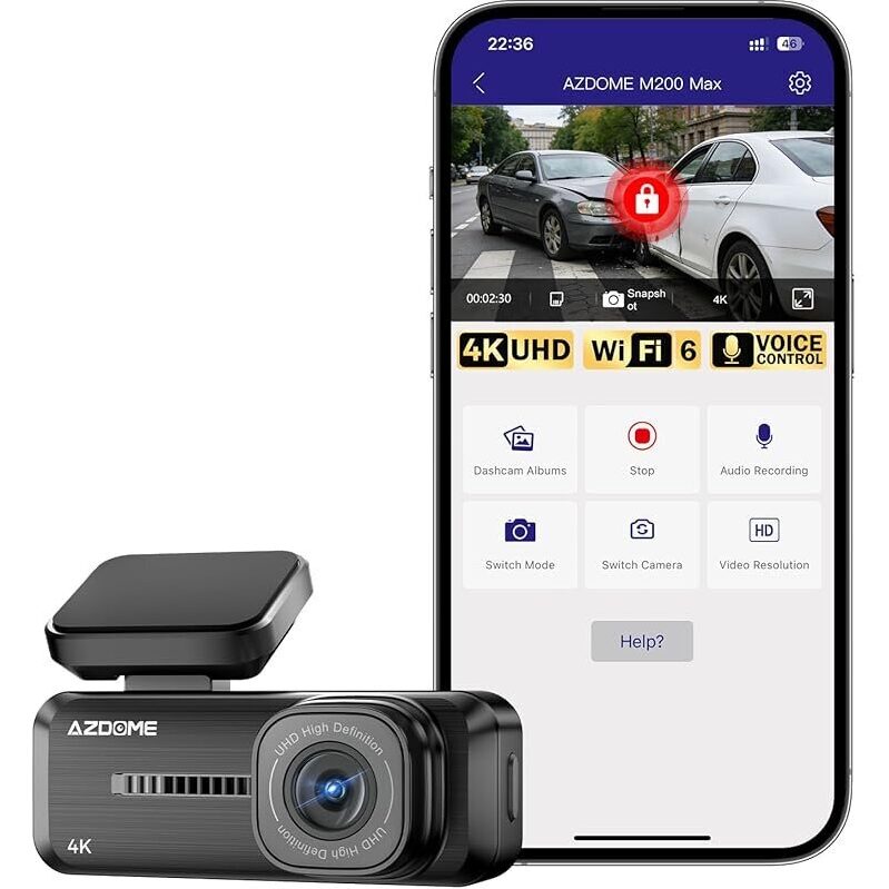 AZDOME 4K Dash Cam Front with Voice Control: Safety and Convenience Combined