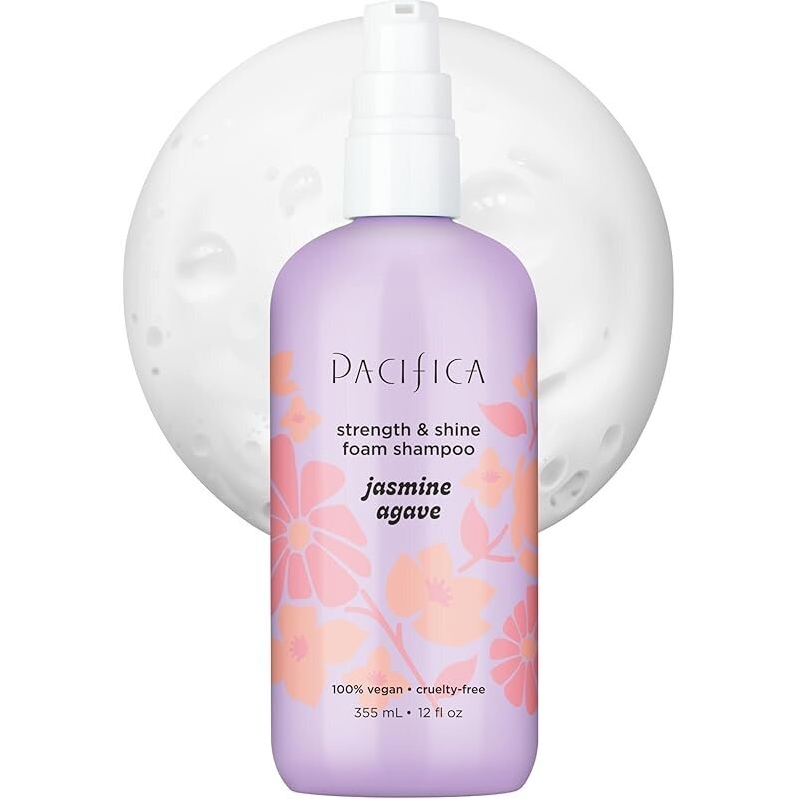 Pacifica Jasmine Agave Strength & Shine Foaming Shampoo for Damaged Hair