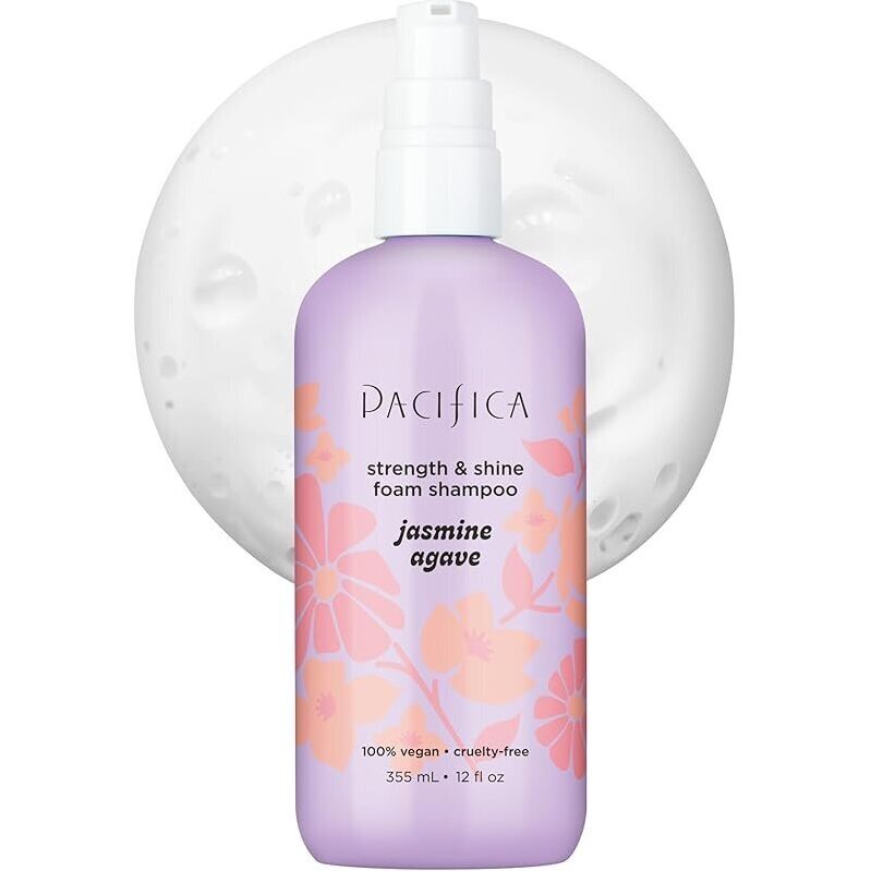 Pacifica Jasmine Agave Strength & Shine Foaming Shampoo for Damaged Hair