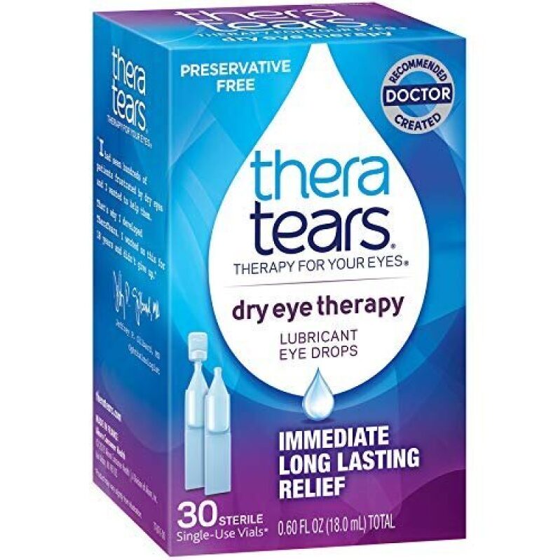 TheraTears Dry Eye Therapy: 30 Single-Use Vials for Immediate Relief