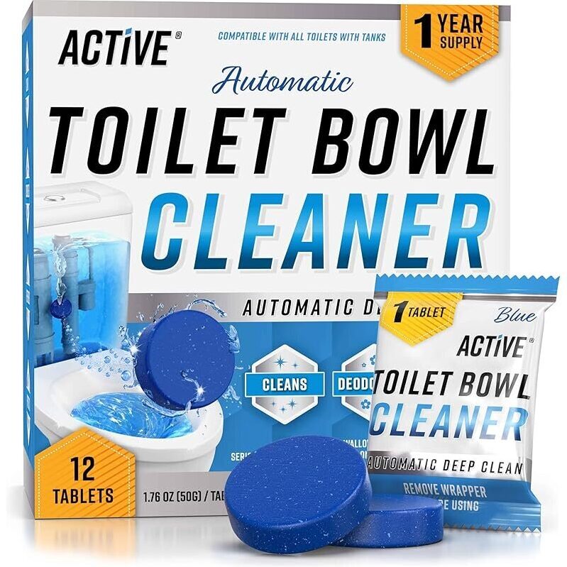 Active Automatic Toilet Bowl Cleaner Tablets - 12 Tabs