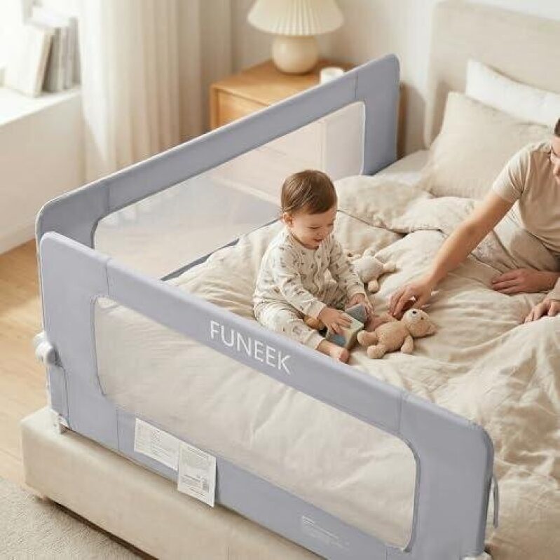 59-Inch Foldable Baby Bed Rail - Safe, Durable, and Adjustable
