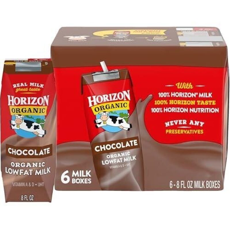 Horizon Organic Chocolate Lowfat Milk - 6 Boxes, 8 oz Each