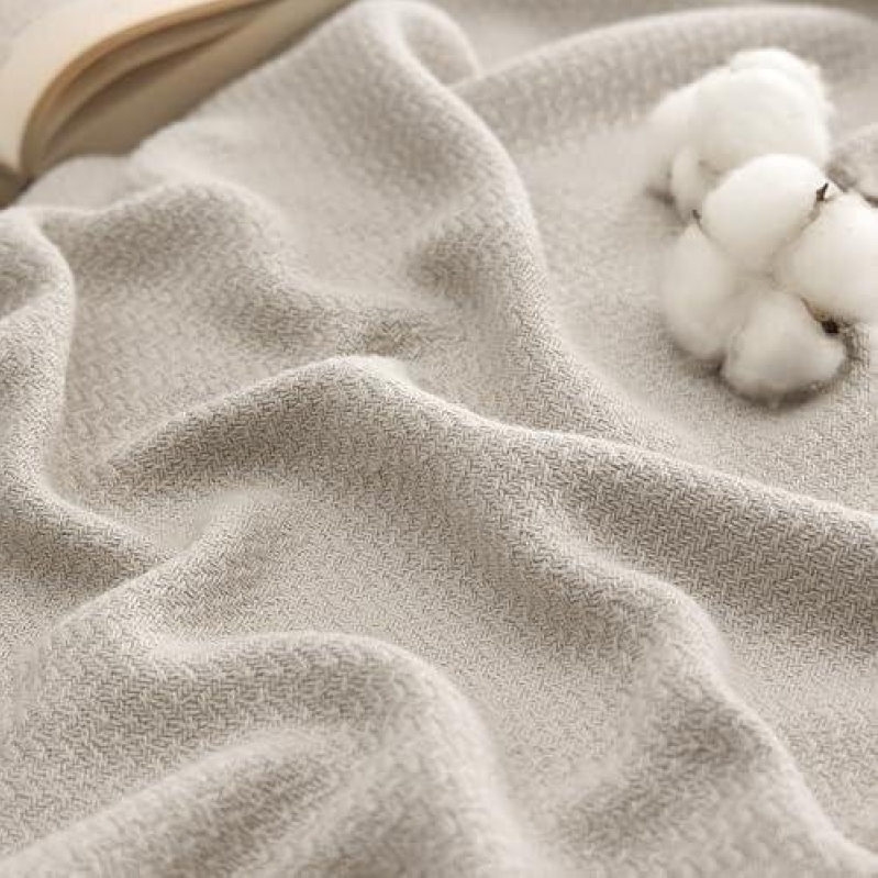 Pure Cotton Breathable 90-Inch Lightweight Herringbone Summer Quilt - 67% OFF