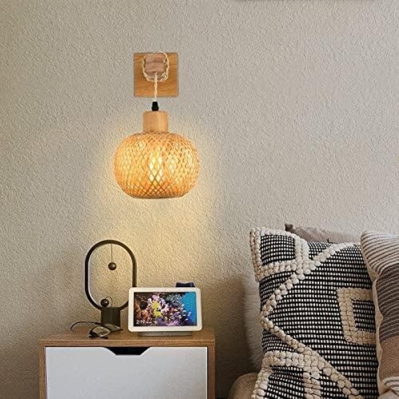 Elegant Bamboo Wall Lamp for Bedroom - 49% Off