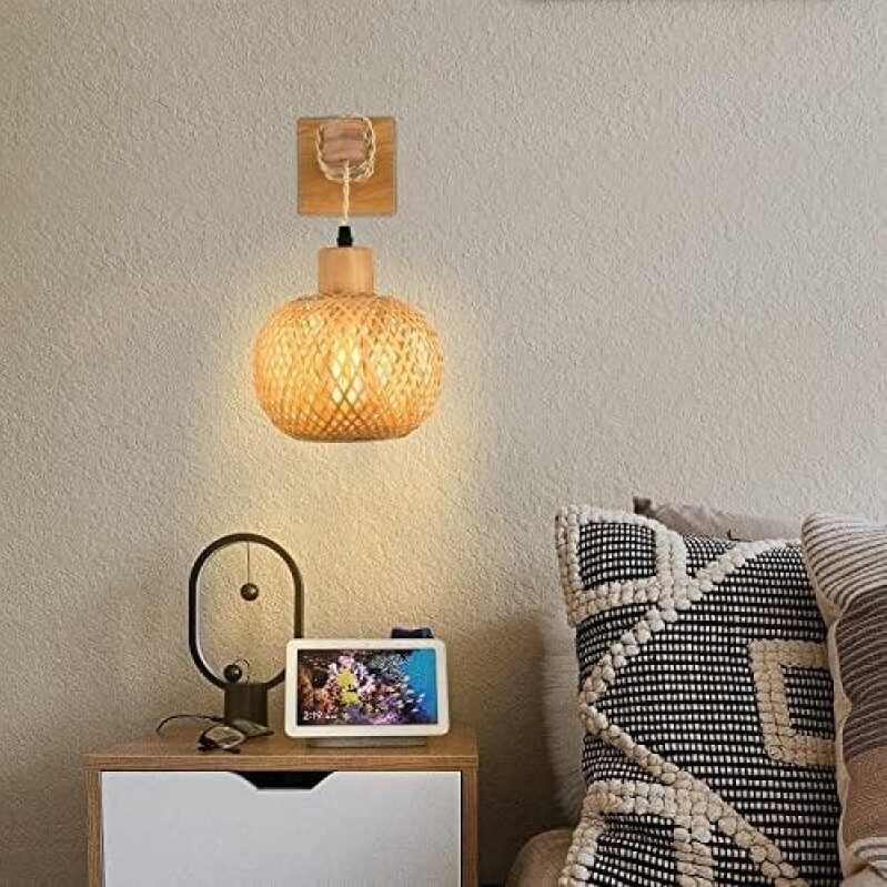 Elegant Bamboo Wall Lamp for Bedroom - 49% Off