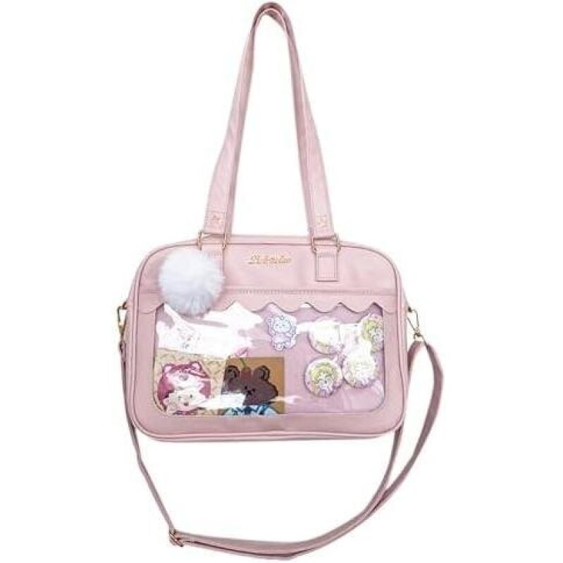 Adorable Pink Crossbody Bag with Pockets - Perfect for Girls