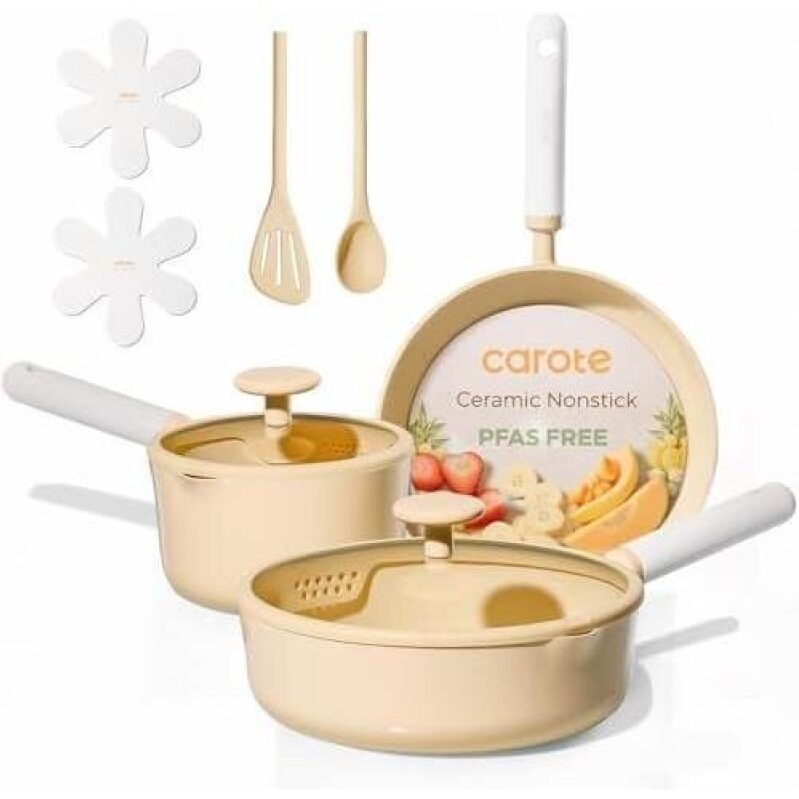 Carote Ceramic Nonstick Cookware Set - 72% OFF