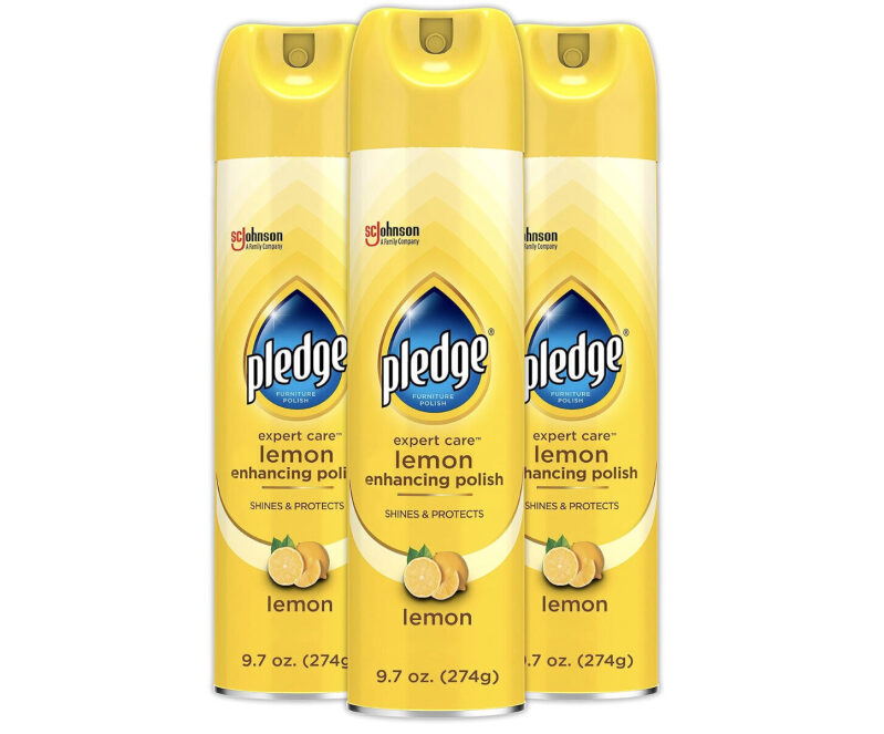 Pledge Lemon Enhancing Polish Spray - Shine & Protect Your Furniture