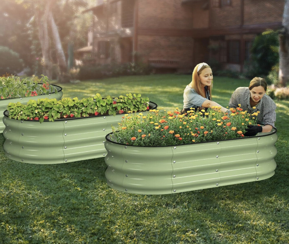 Affordable Avocado Green Raised Garden Bed - Prime Exclusive Deal