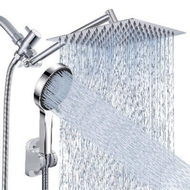 10-Inch Shower Head and Handheld Combo with Powerful Spray