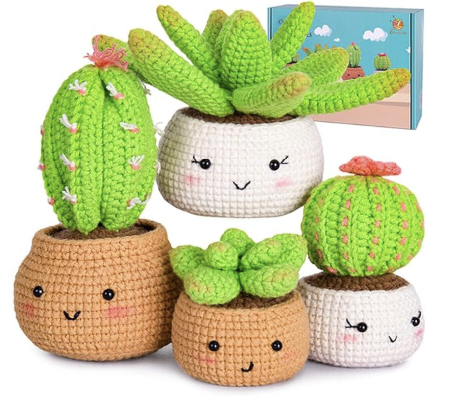 Affordable Crochet Cactus Toy Set - Perfect for Beginners