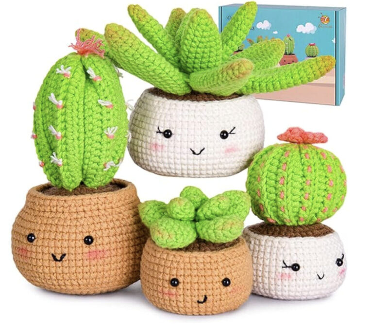Affordable Crochet Cactus Toy Set - Perfect for Beginners