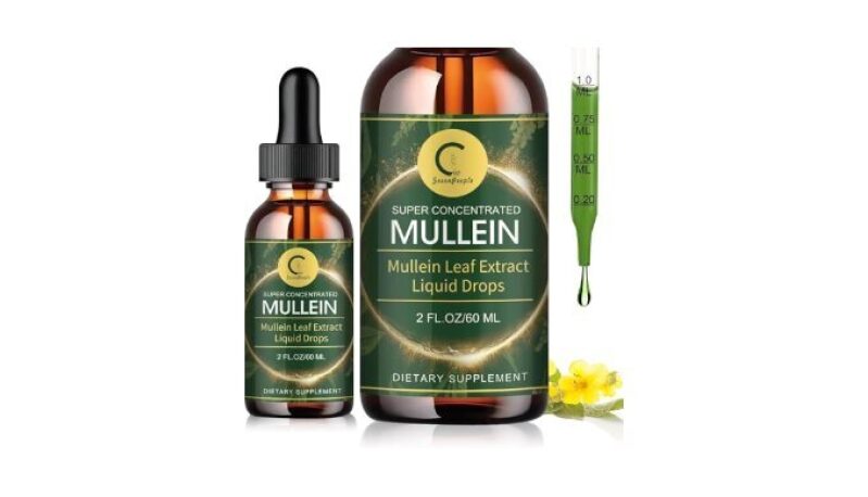 GPGP GreenPeople Mullein Leaf Drops with Elderberry – Max Strength Lung Cleanse and Detox for Smokers, Mucus Relief & Respiratory Support