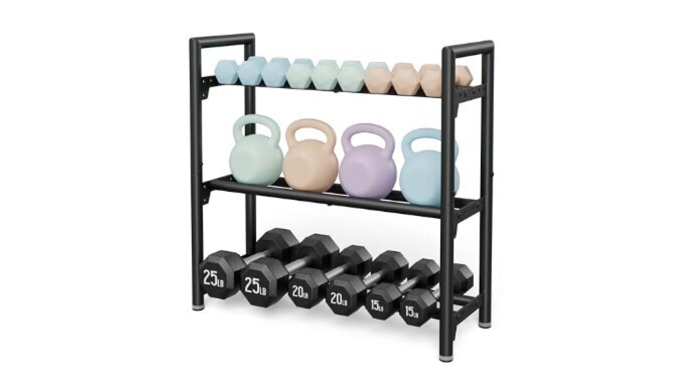 Jusgym Dumbbell Rack Stand - 400LBS Capacity Weight Rack for Home Gym Storage