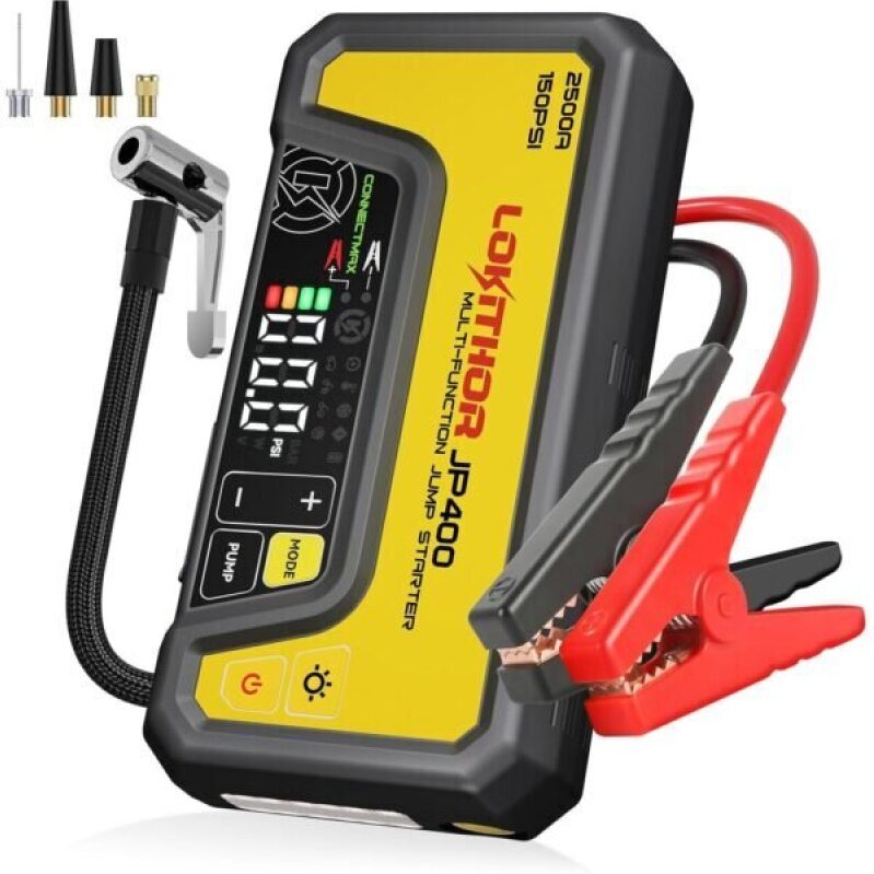 LOKITHOR JP400 Jump Starter with Air Compressor - Reliable and Efficient