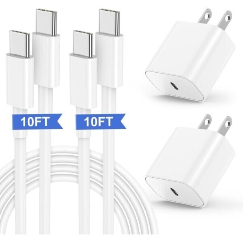 Fast Charger and Long USB C Cable for iPhone 17 Pro Max/17 Air/16 Pro/15 Plus, iPad