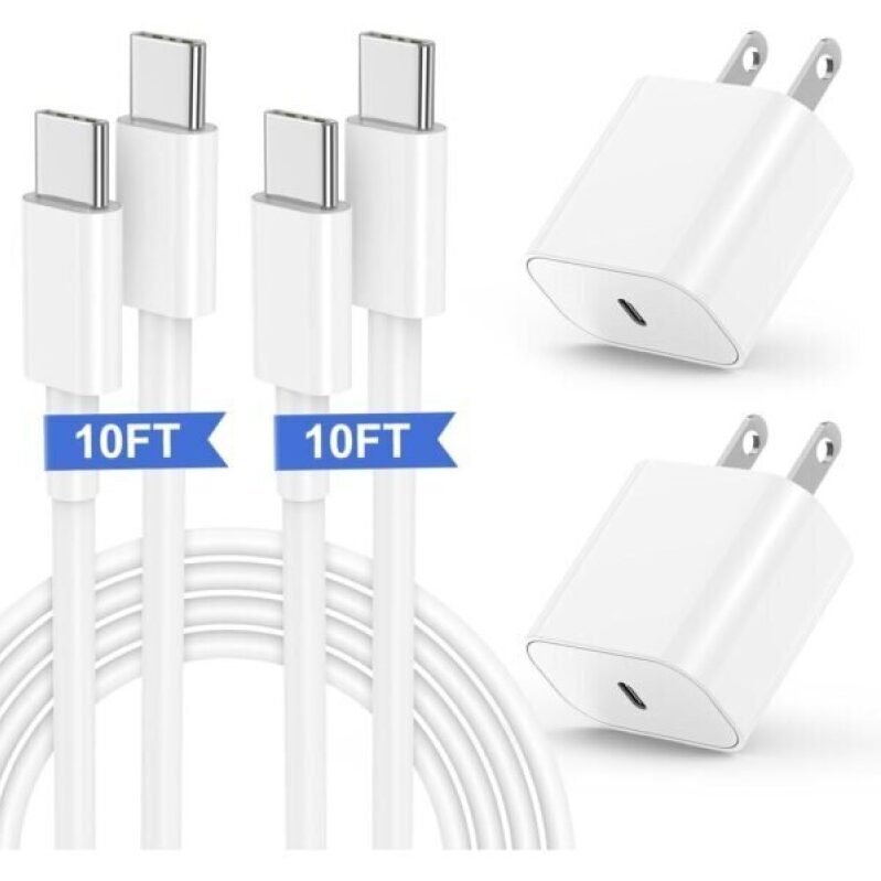 Fast Charger and Long USB C Cable for iPhone 17 Pro Max/17 Air/16 Pro/15 Plus, iPad