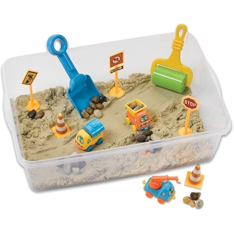 Construction Zone Sensory Bin Playset - Perfect for Hands-On Play