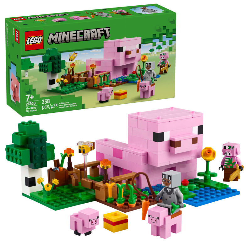 LEGO Minecraft The Baby Pig House Toy Figures & Playset