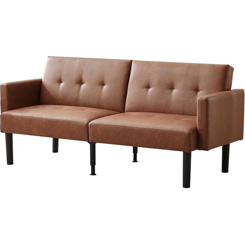 Idealhouse Convertible Futon Sofa Bed with Adjustable Backrest - Versatile and Comfortable Seating