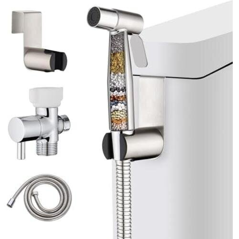 Stainless Steel Adjustable Pressure Bidet Attachment