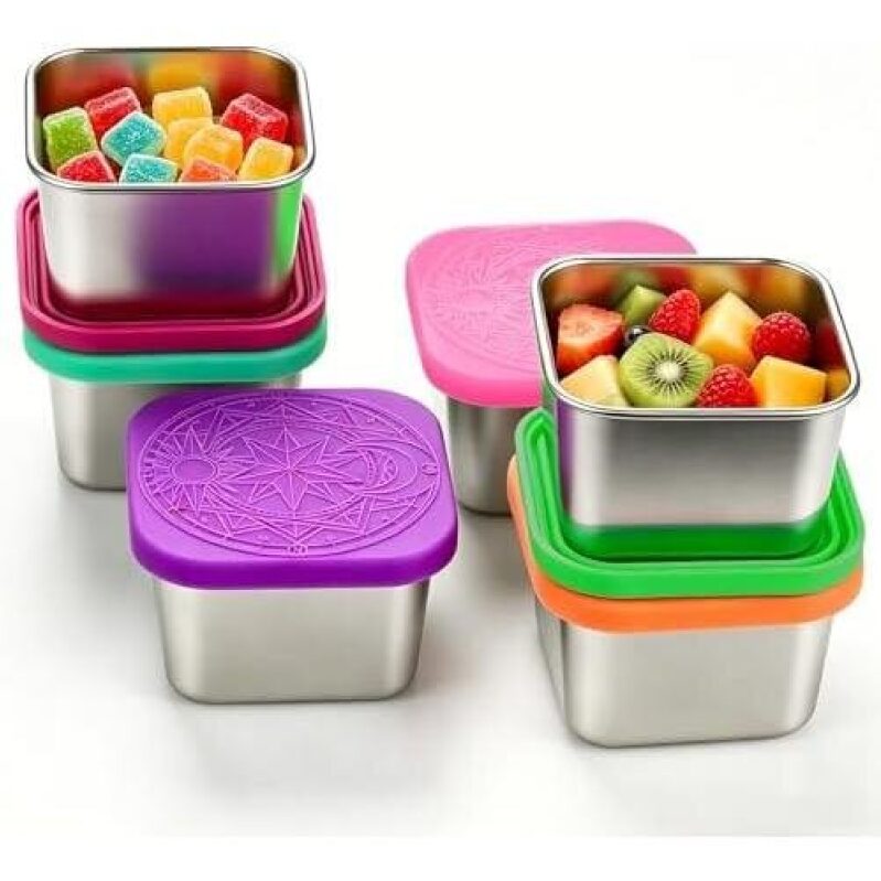 Set of 6 Leak-Proof Stainless Steel Kids Lunch Boxes - 45% Off