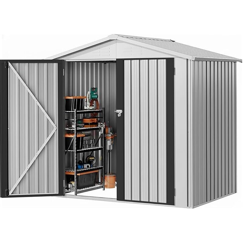 DWVO 6 x 4ft Outdoor Storage Shed - Durable, Weatherproof, and Compact