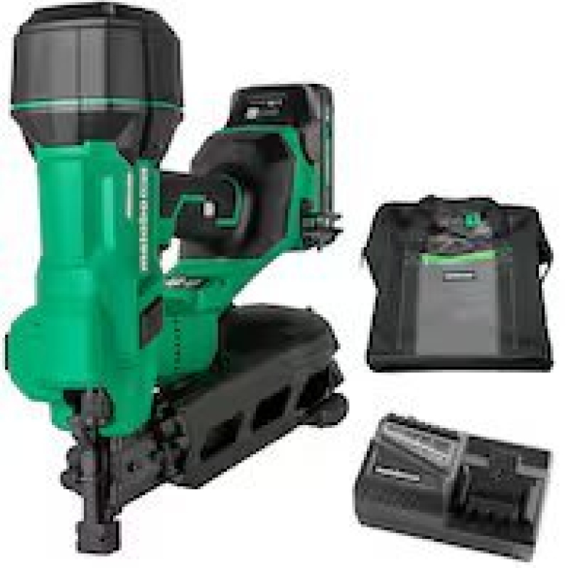 Metabo HPT NV1845DA 1-3/4-in 15-Degree Coil Cordless Roofing Nailer with Battery and Charger