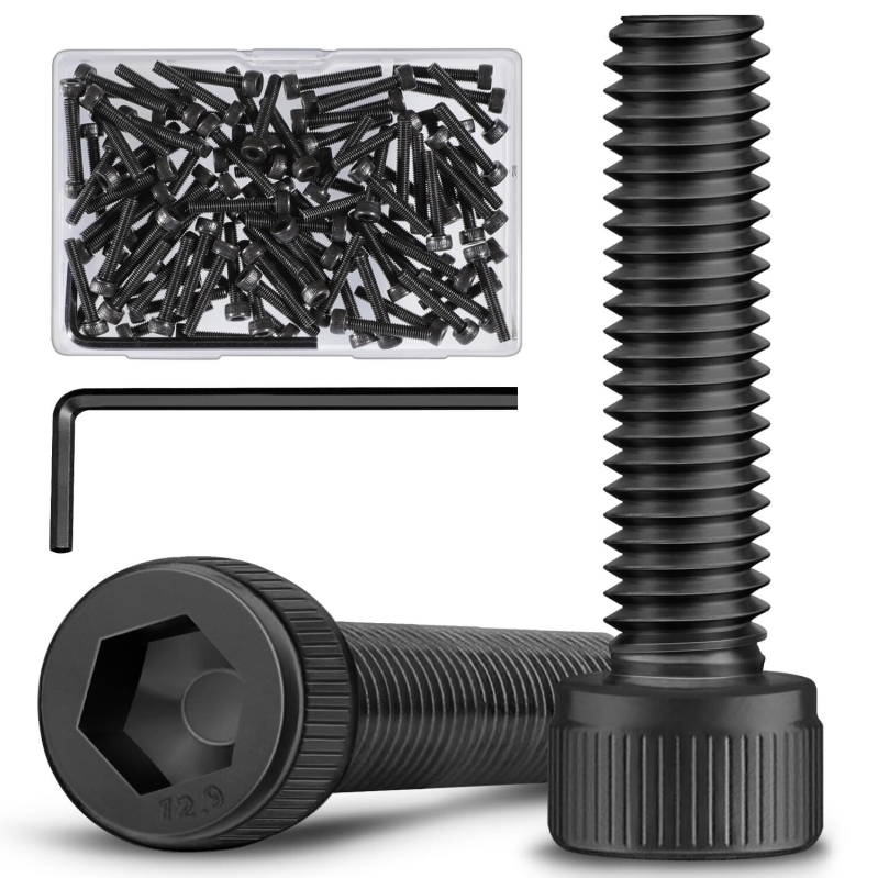 100pcs M3 x 16mm Hex Socket Head Cap Screws Bolts - Reliable and Durable Fasteners