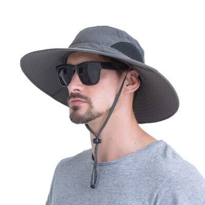 YR.Lover Sun-Proof and Waterproof Wide-Brimmed Hat for Outdoor Adventure
