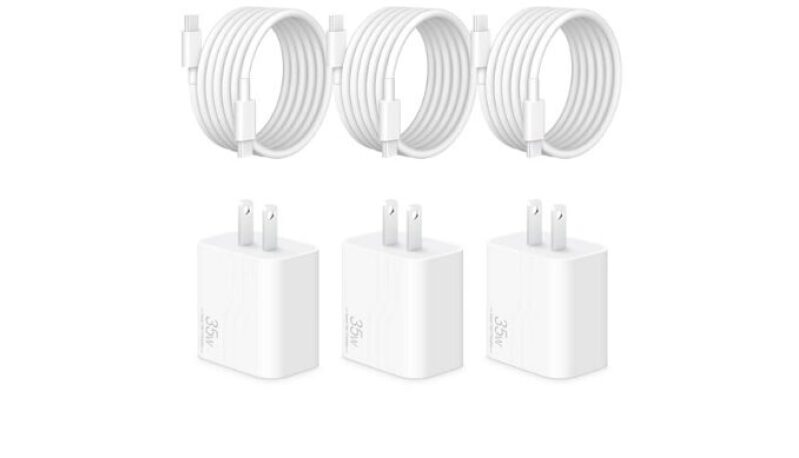 GUUSMART 35W Type C Fast Charger - 3-Pack for iPhone 17, 16, 15 Series