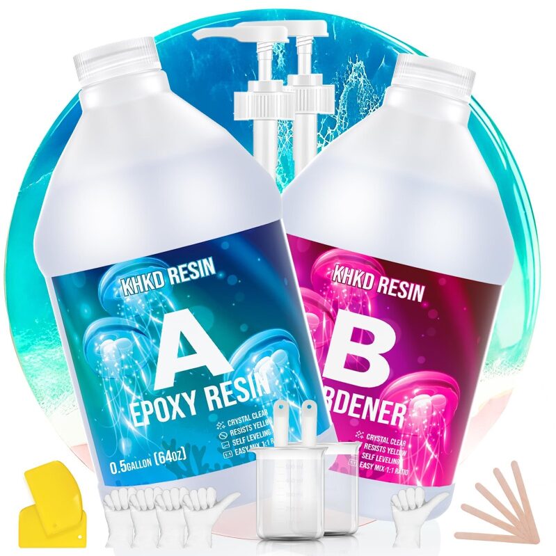 KHKD Resin 1-Gallon Epoxy Resin Kit - Perfect for DIY Crafts