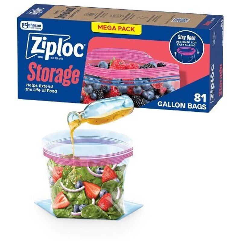 Ziploc Storage Gallon Bags - 81 Count, Best Deal on Amazon