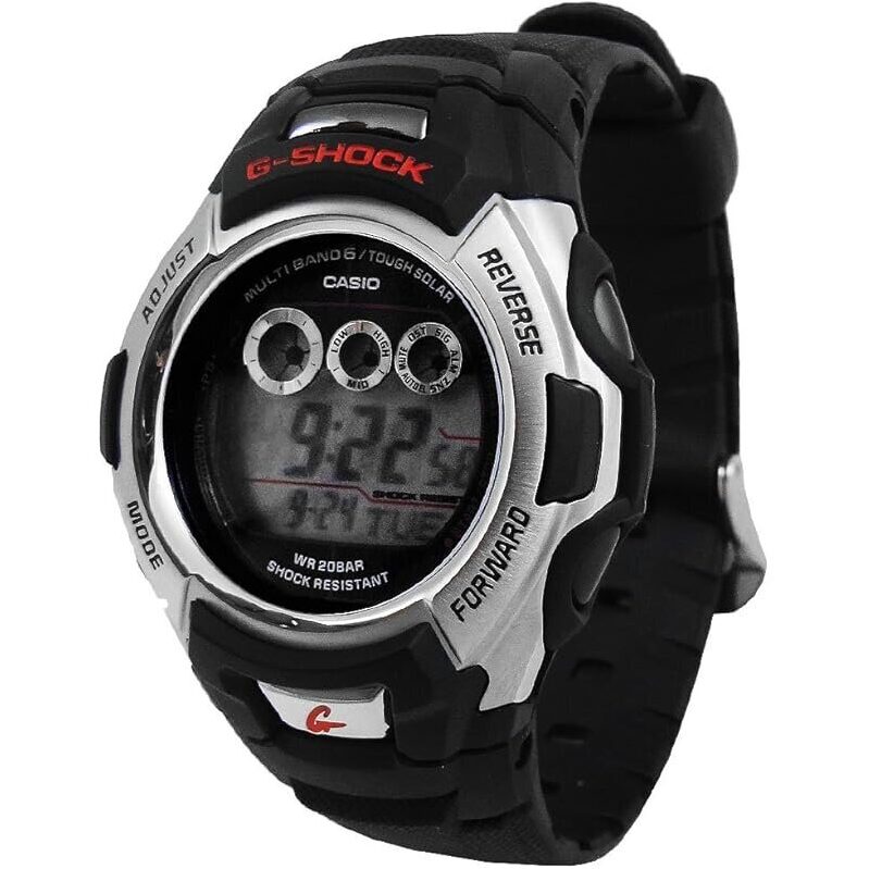 G-Shock Men's Tough Solar Black Resin Sport Watch - Multi-Band 6 Atomic Timekeeping