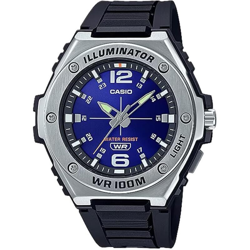 Casio MWA100H Series Men’s Analog Watch with LED Illuminator Backlight - 100M Water Resistant