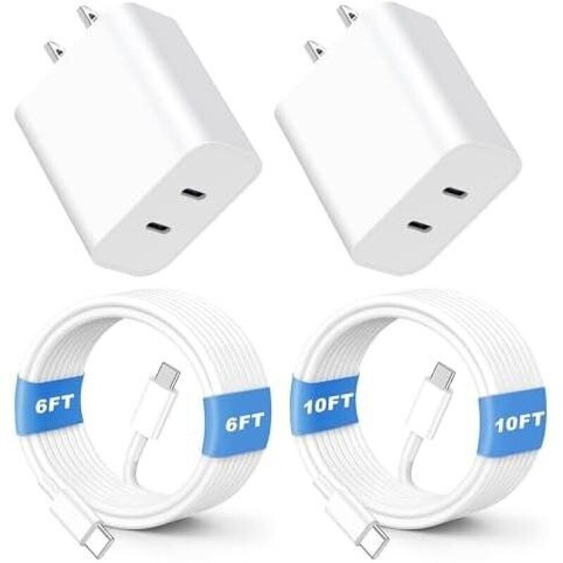 Fast Charging Phone 16 15 Charger with 6FT and 10FT Cables - 75% OFF