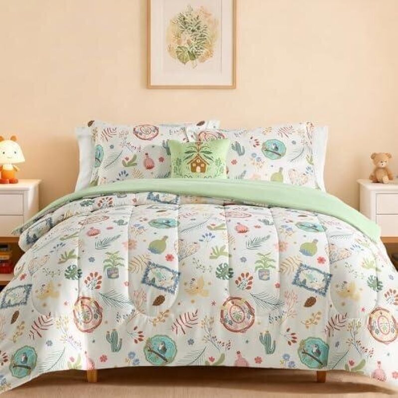 Affordable Triple Bed Comforter Set with Forest Friends Theme