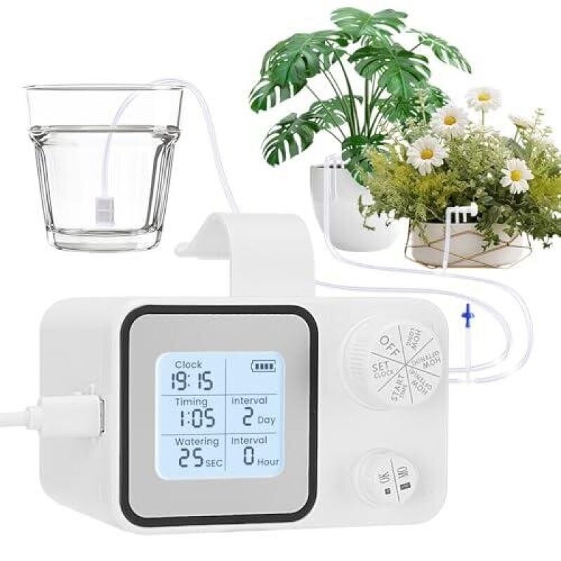 Automatic Plant Watering Device with Timer and LED Display - 50% Discount