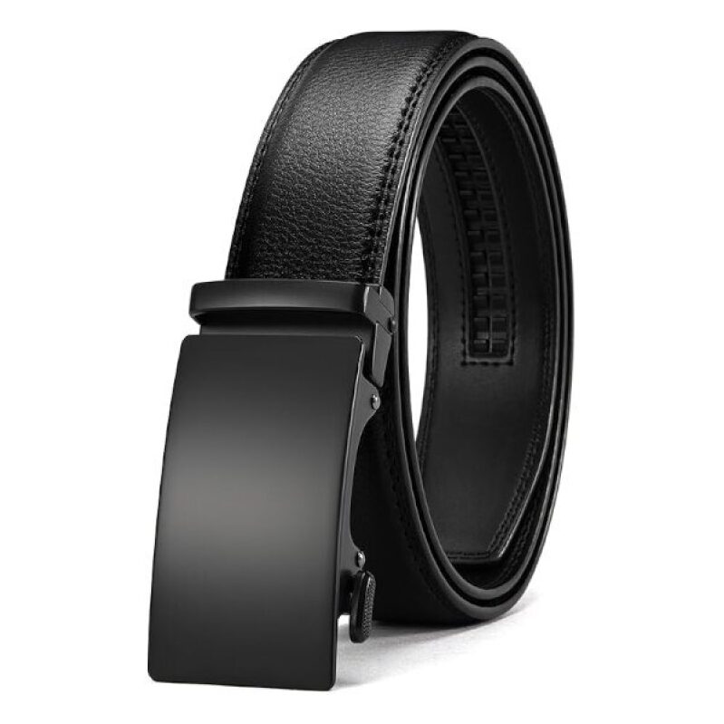 Chaoren Men's Ratchet Leather Belt - High-Quality, Adjustable, and Durable
