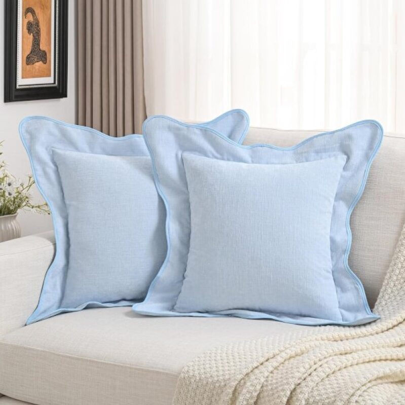 Affordable 2-pack of Futei Scalloped Throw Pillow Covers