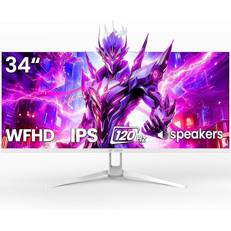 CRUA CR340AU 34-inch 120HZ Ultrawide Gaming Monitor - Perfect for Gaming & Multitasking