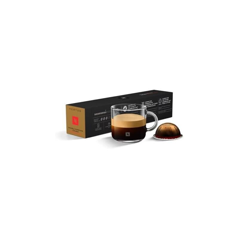 30ct Nespresso Vertuo Capsules Decaffeinato Double Espresso Chiaro 2.7oz
