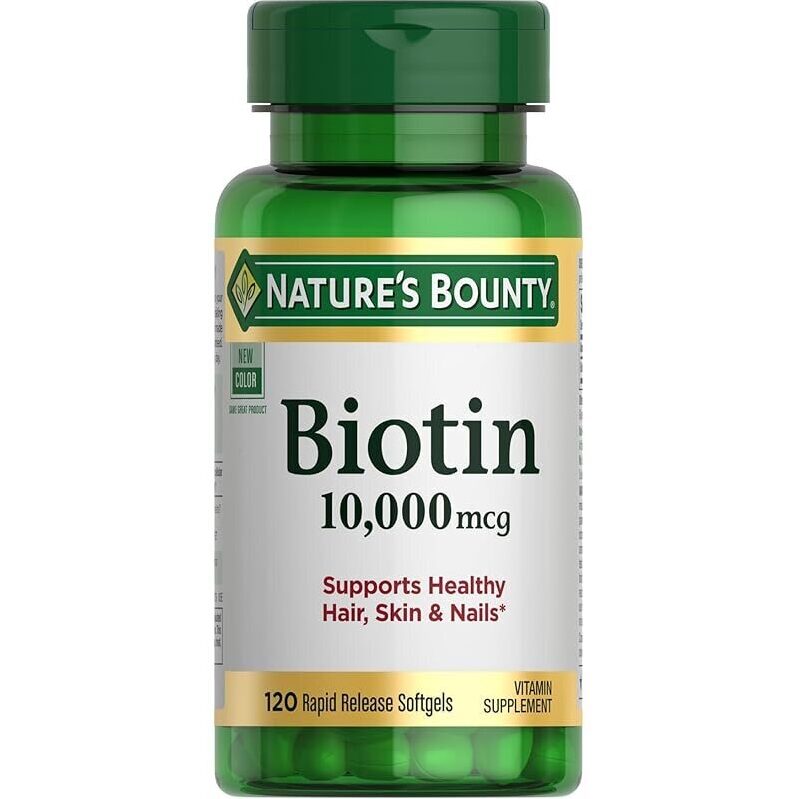 Nature's Bounty Biotin 10,000 mcg - Enhance Hair, Skin, and Nails