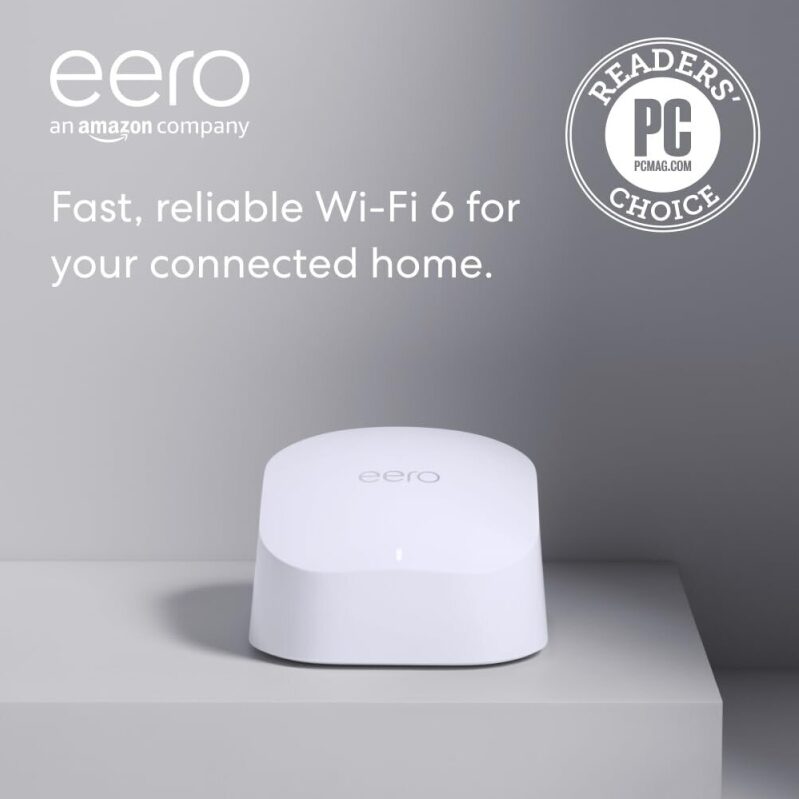 Amazon eero 6 Mesh Wifi Router: Whole-Home Coverage with Wi-Fi 6