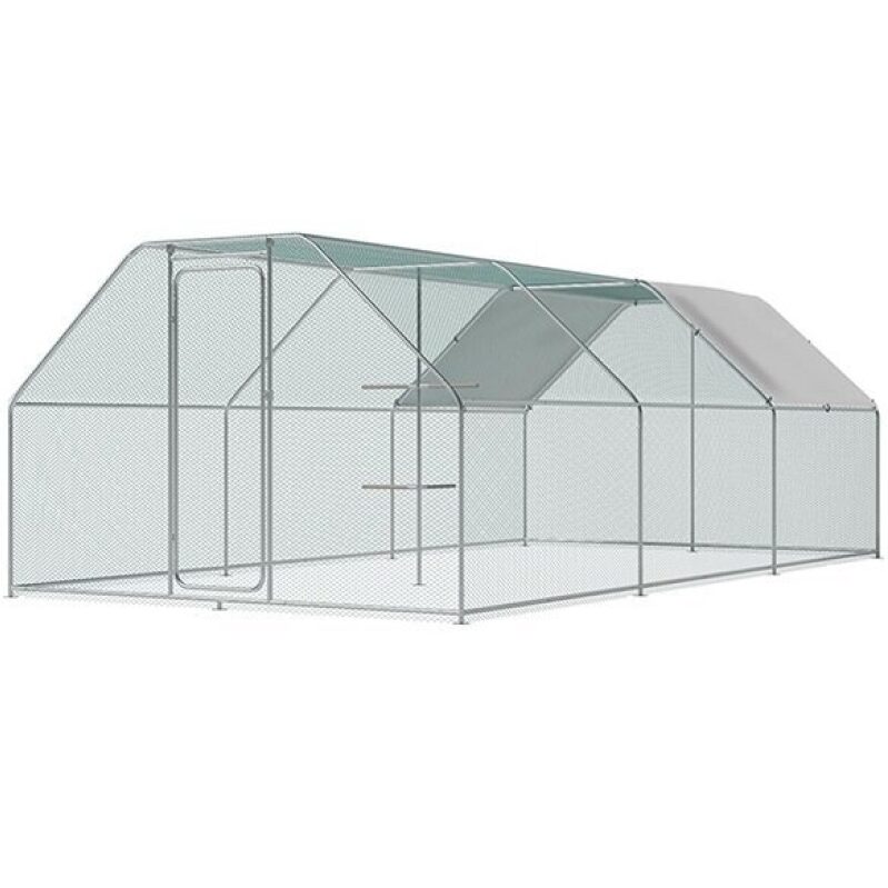 Large Metal Chicken Coop with Climbing Rack, 236