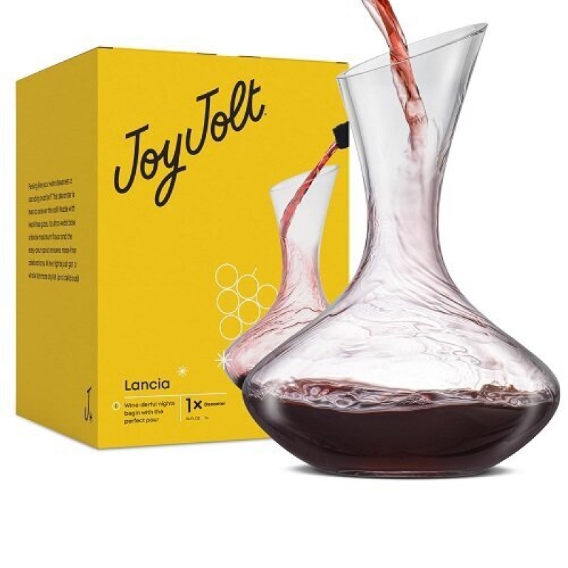 Affordable JoyJolt Lancia Hand-Blown Crystal Wine Decanter at $24.78